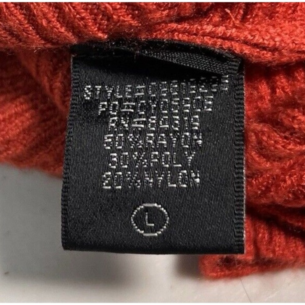 Cyrus Womens Large Sweater Slouchy Dolman Burnt Orange Stretch Cozy Classic - Picture 6 of 9